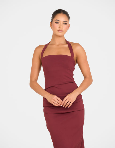 Diane Halter Neck Midi Dress